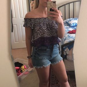 Adorable UO Purple flowy crop top